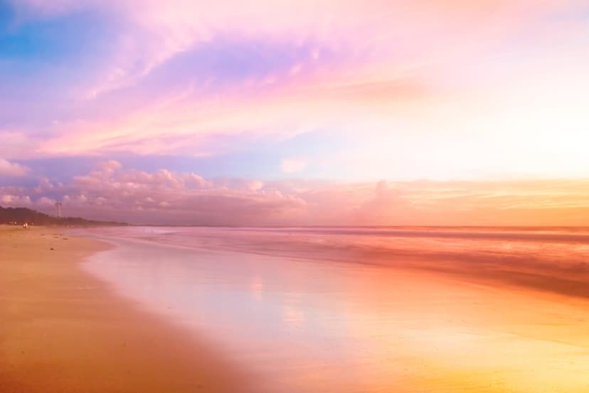 Beautiful sunset in the sea