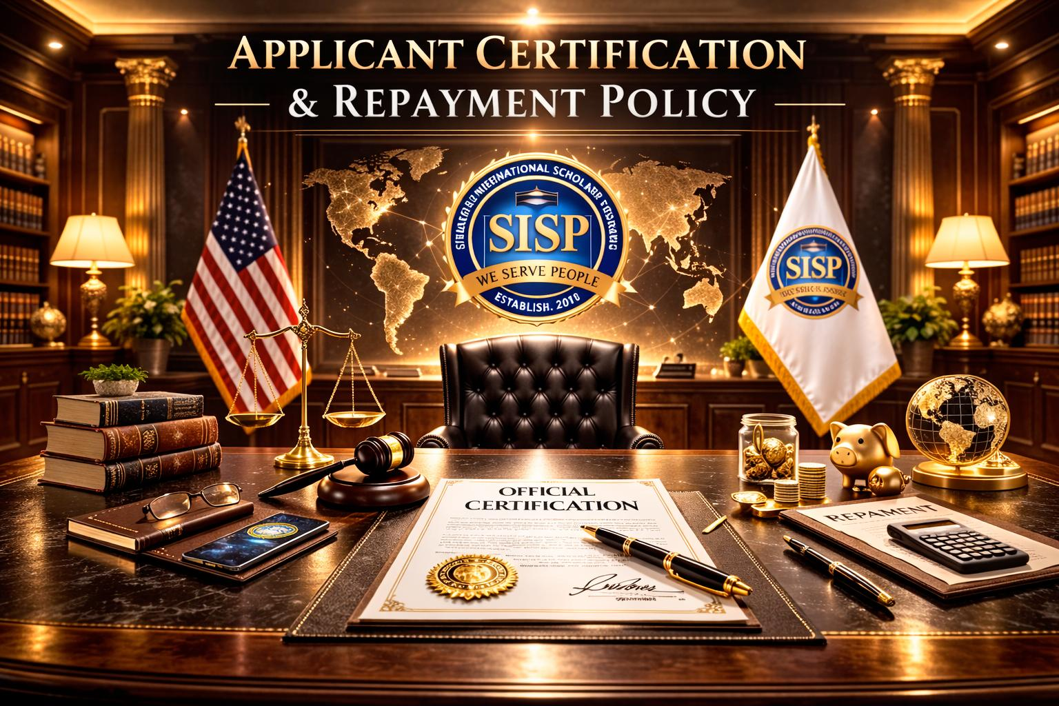 Applicant certification and repayment policy
